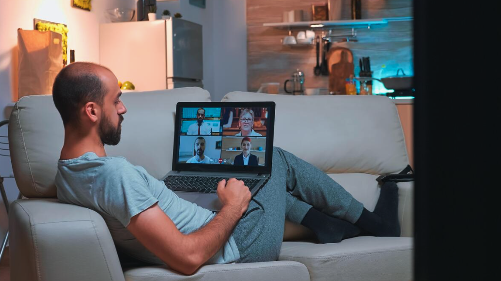 A candidate taking an interview on their own schedule